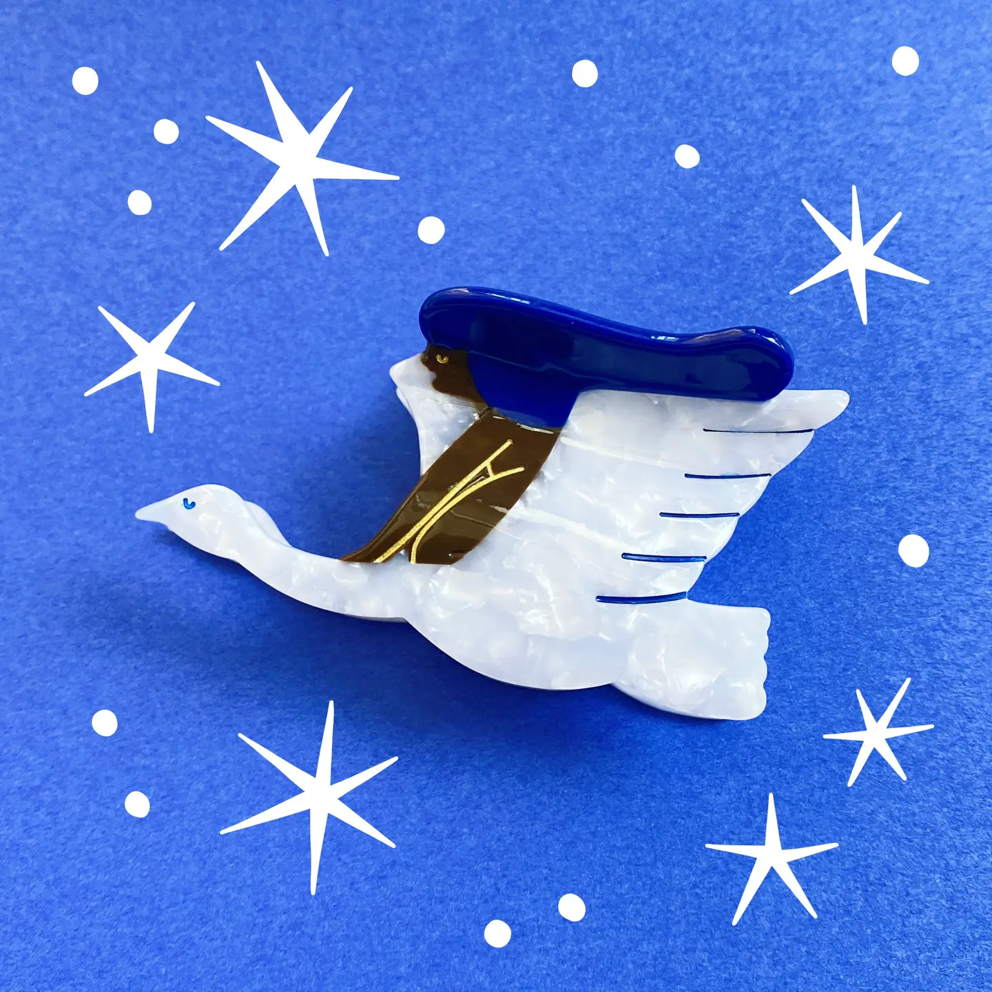 Girl and Swan Hair Claw - Image 3